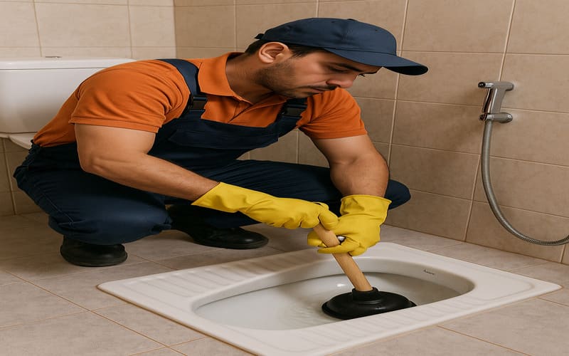 Cara Mengatasi WC Jongkok Yang Tersumbat