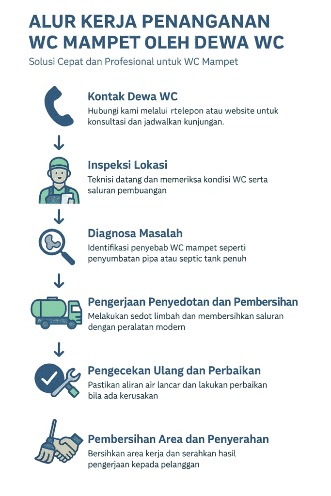 Proses Kerja Sedot WC Mampet